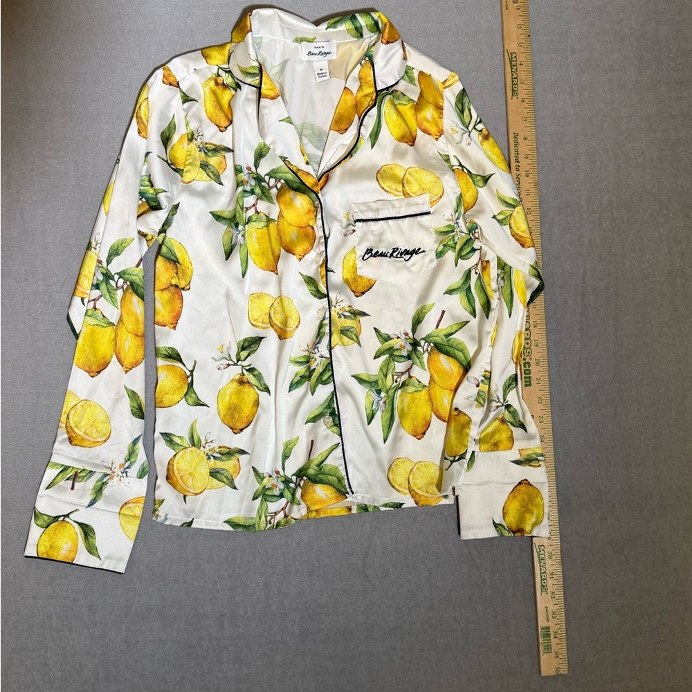 Averie For Beau Rivage Alegria‘s crisp, juicy print Pajama  long two-piece set. - Picture 5 of 13